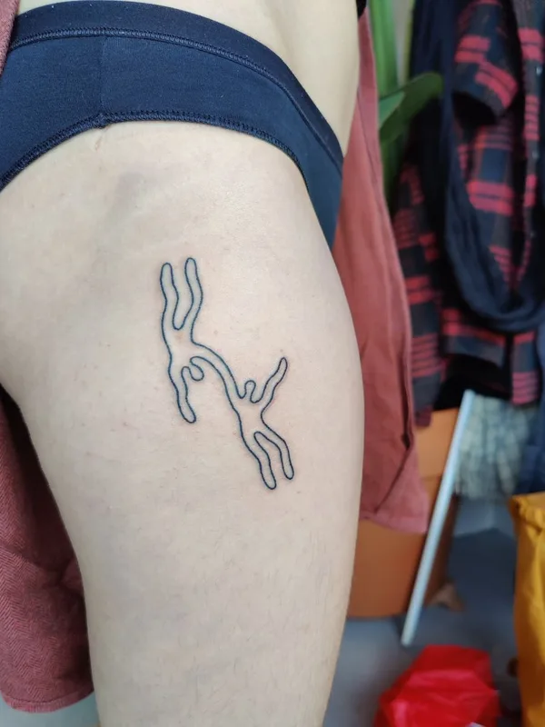 Linework tattoo by taxidermy_diaries in Amsterdam