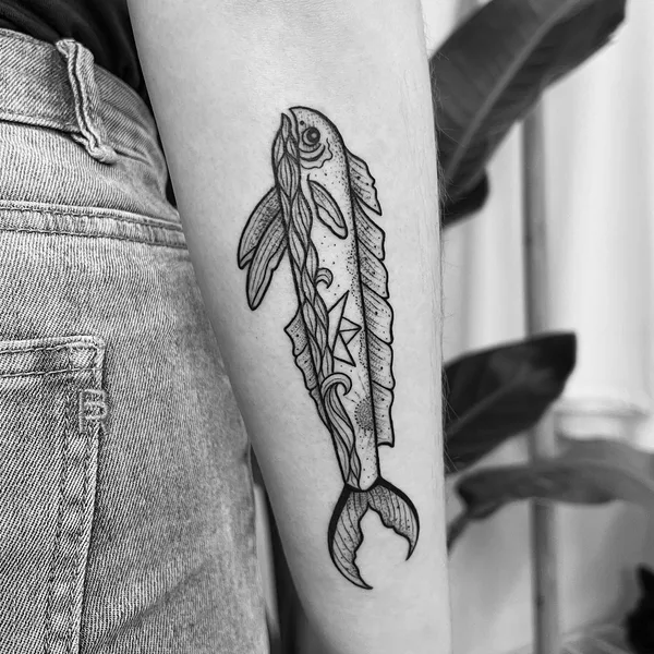 Linework tattoo by Bojana in Amsterdam