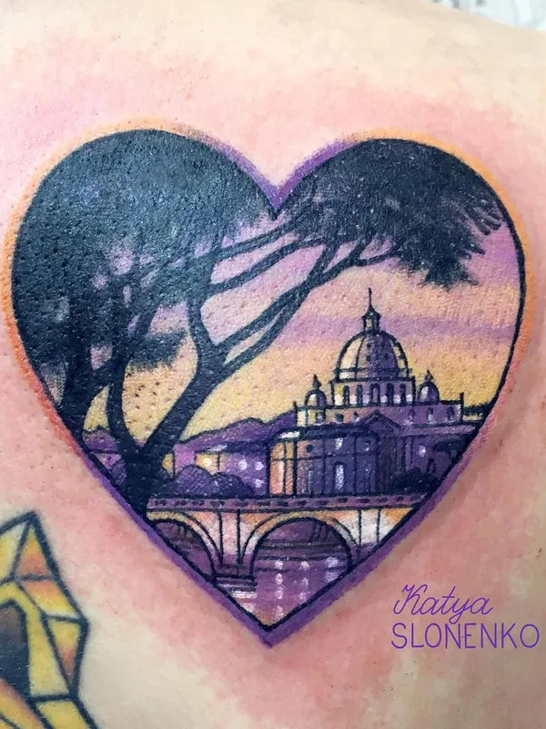 color illustrative татуировка на shoulder blade #44868 | Тату мастер Katya Slonenko