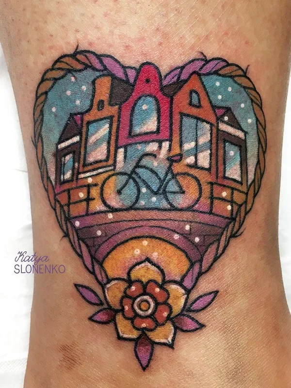 color illustrative татуировка на ankle #44874 | Тату мастер Katya Slonenko