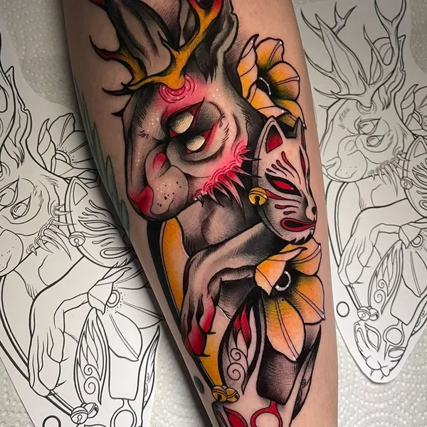 Neo Traditional tattoo by Wesley in Breukelen