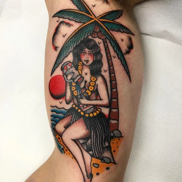 Traditional tattoo by Jeroen van Dijk in Amsterdam