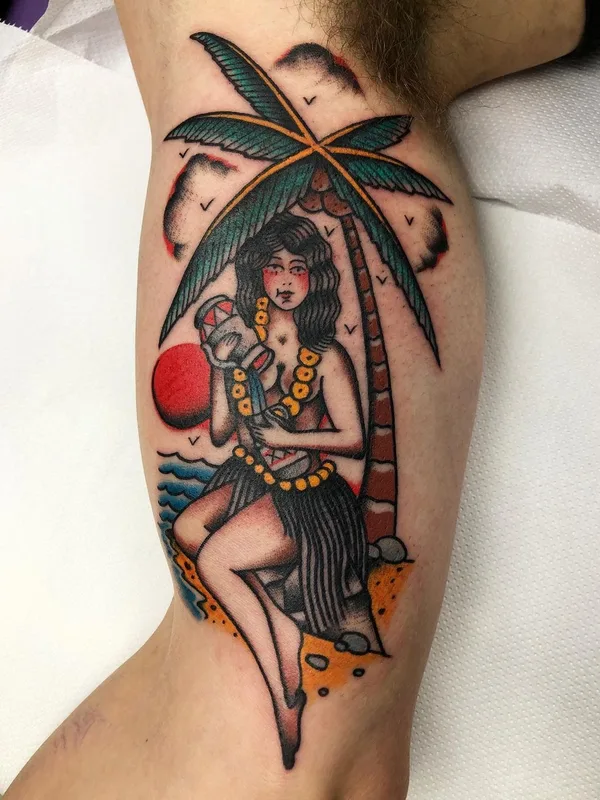 Traditional tattoo by Jeroen van Dijk in Amsterdam