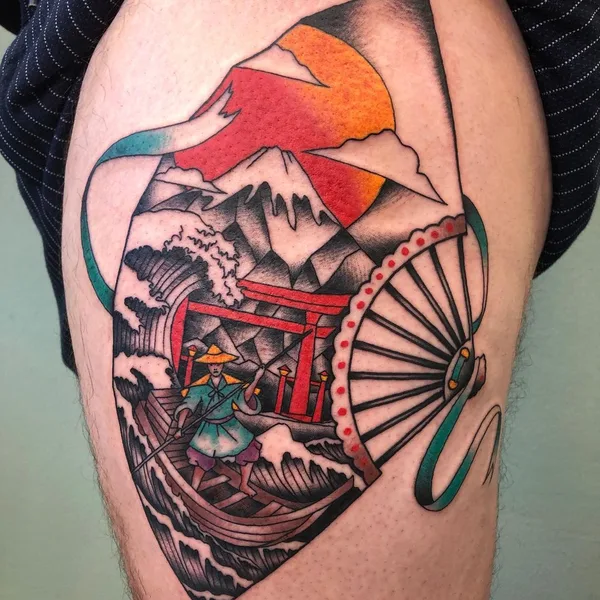 Traditional tattoo by Jeroen van Dijk in Amsterdam