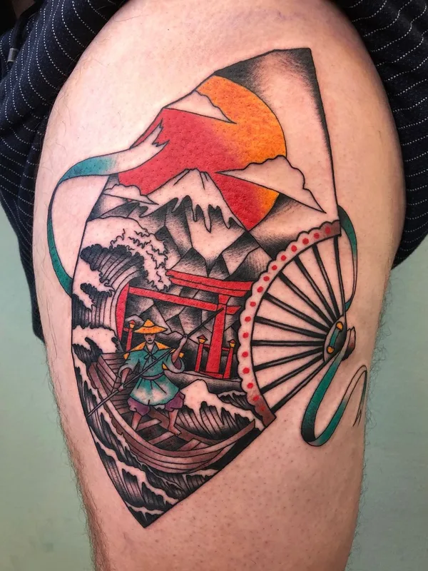 Traditional tattoo by Jeroen van Dijk in Amsterdam