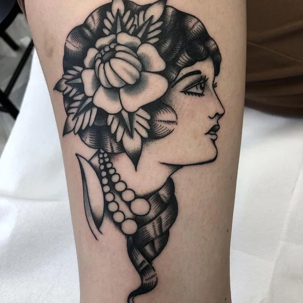 Traditional tattoo by Jeroen van Dijk in Amsterdam