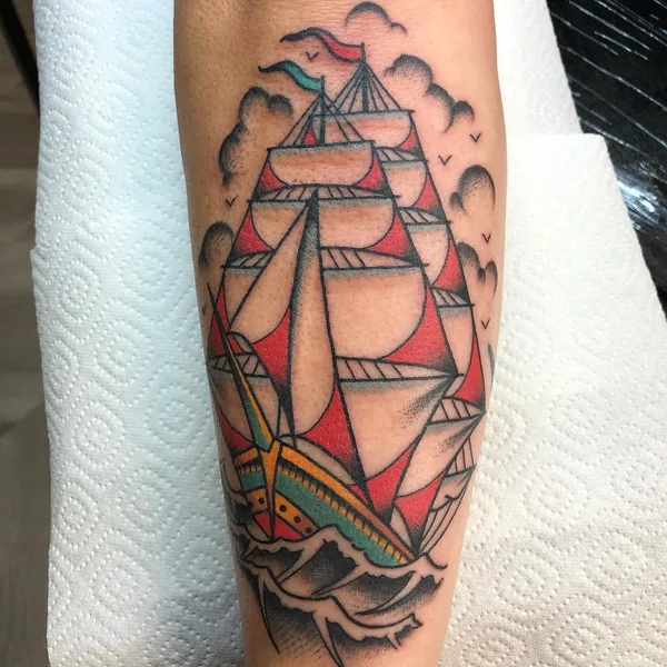 Traditional tattoo by Jeroen van Dijk in Amsterdam