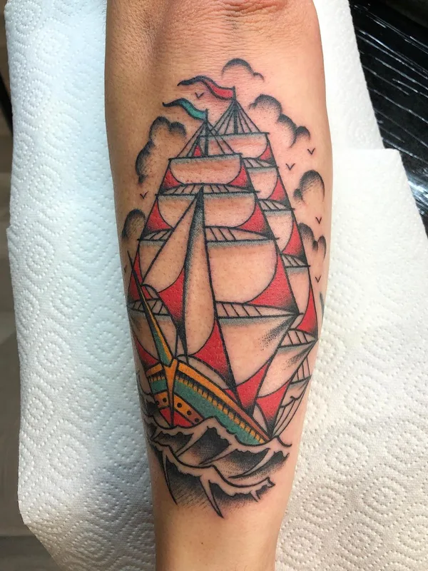 Traditional tattoo by Jeroen van Dijk in Amsterdam