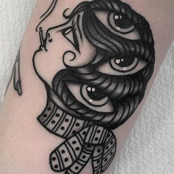 Traditional tattoo by KiMi VERA in Madrid