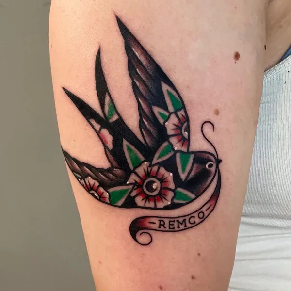 Traditional tattoo by KiMi VERA in Madrid