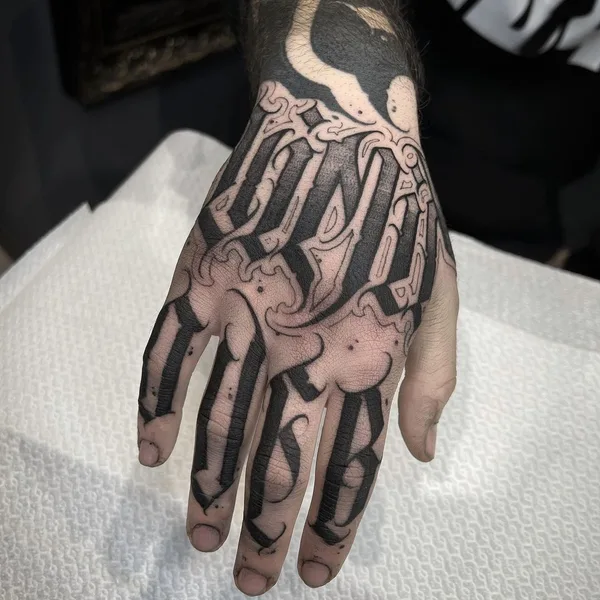 Леттеринг tattoo by Diego Garrafa