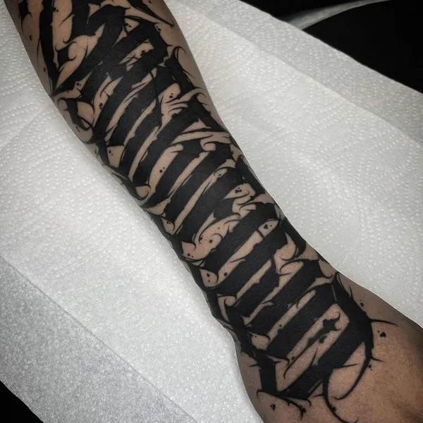 Леттеринг tattoo by Diego Garrafa