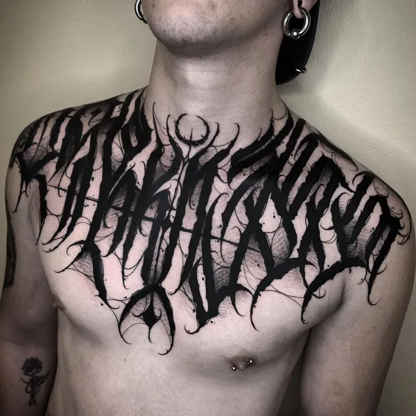 Леттеринг tattoo by Diego Garrafa