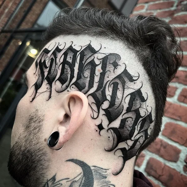 Леттеринг tattoo by Diego Garrafa