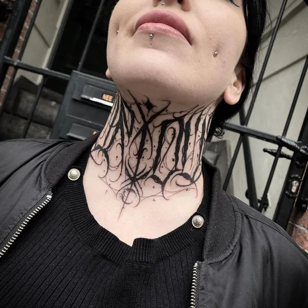 Леттеринг tattoo by Diego Garrafa