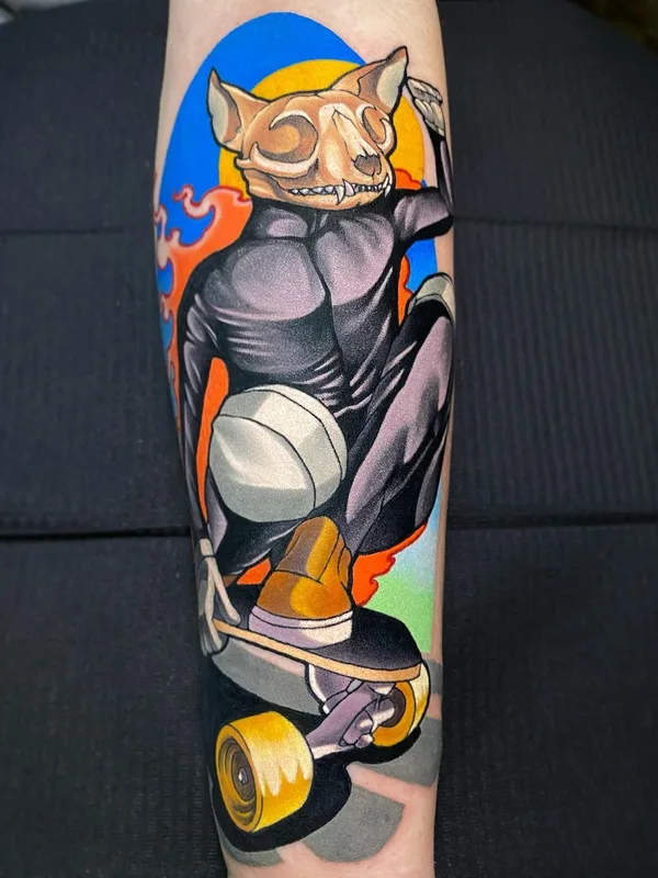 color illustrative tattoo auf forearm #44947 | Tätowierer Роман Закиров