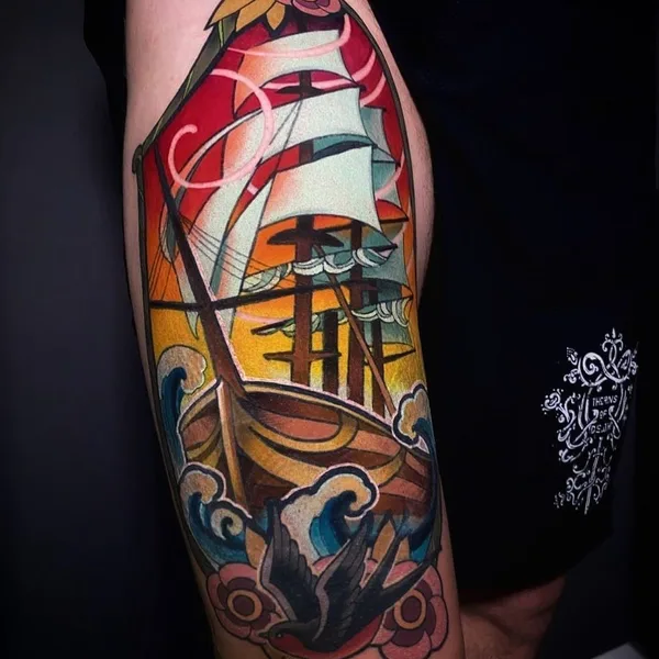 Neo Traditional tattoo by Роман Закиров in Moscow