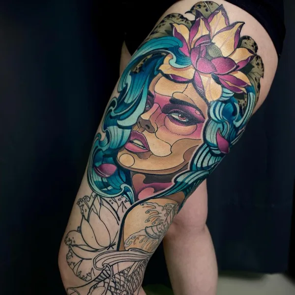 Neo Traditional tattoo by Роман Закиров in Moscow