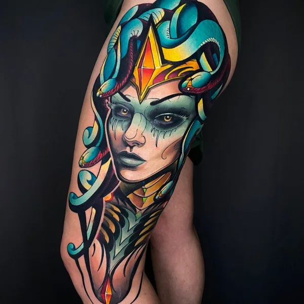 Neo Traditional tattoo by Роман Закиров in Moscow