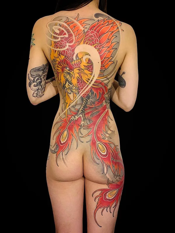 female color japanese tattoo on full back #44961 | Tattoo Artist Kimihito