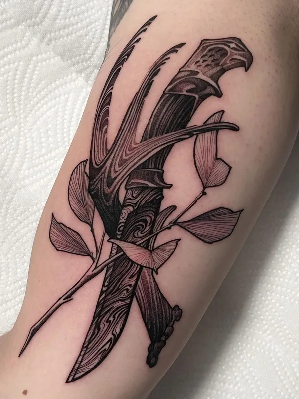 black and grey blackwork татуировка на forearm #44980 | Тату мастер Тимофей Викторович