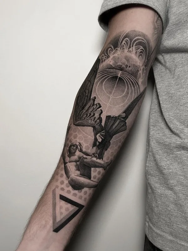 black and grey black and grey татуировка на forearm #44981 | Тату мастер Тимофей Викторович