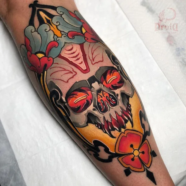 Neo Traditional tattoo by Дмитрий Харлеич in Saint Petersburg