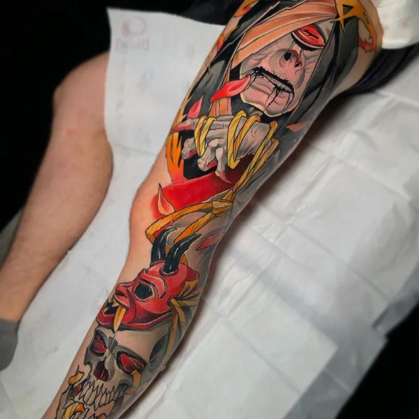 Neo Traditional tattoo by Дмитрий Харлеич in Saint Petersburg