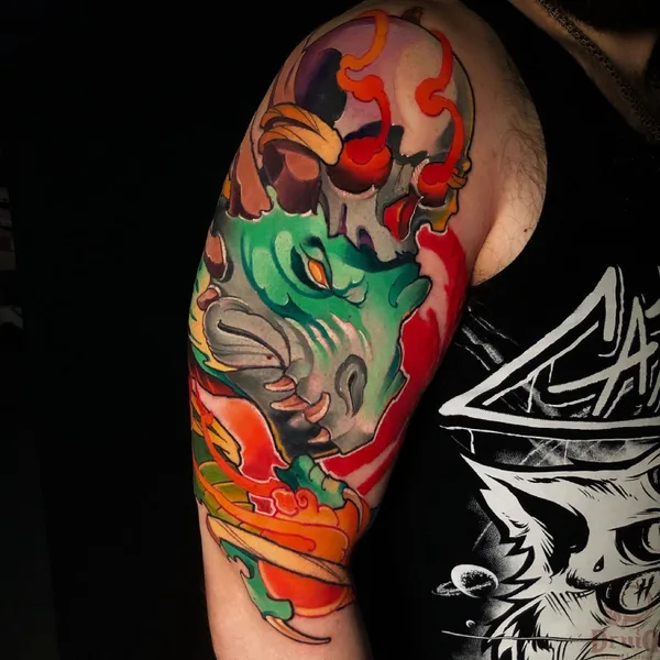 Neo Traditional tattoo by Дмитрий Харлеич in Saint Petersburg