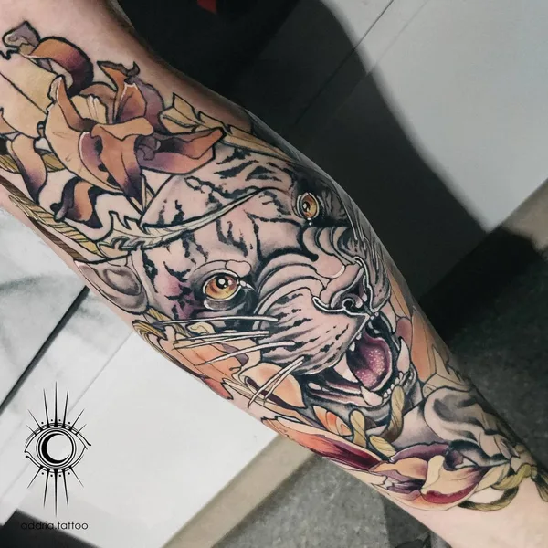 Botanical tattoo by Ксения Дорошина in Moscow