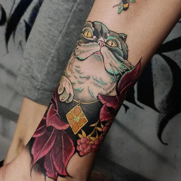 Botanical tattoo by Ксения Дорошина in Moscow