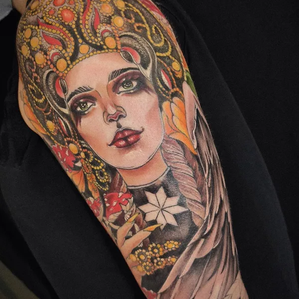 Botanical tattoo by Ксения Дорошина in Moscow