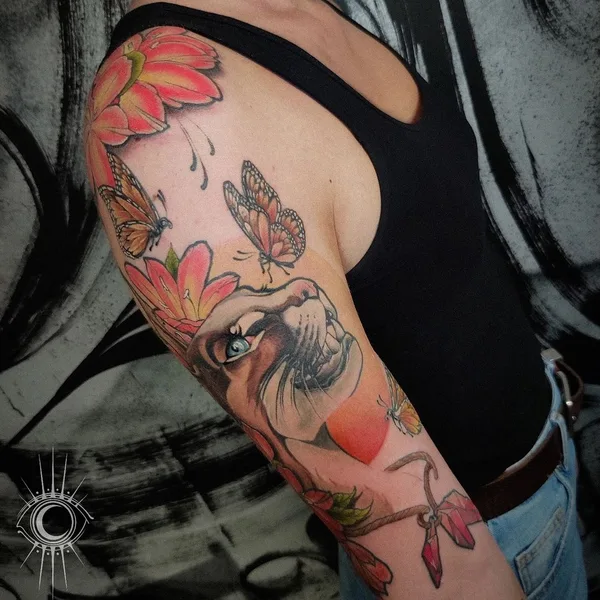 Botanical tattoo by Ксения Дорошина in Moscow