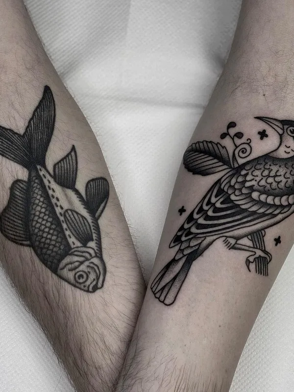 black blackwork татуировка на forearm #45027 | Тату мастер WES WIZ