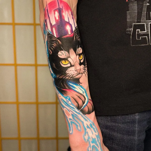 Neo Traditional tattoo by Екатерина Острова in Moscow