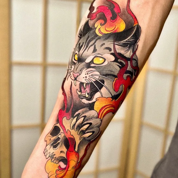 Neo Traditional tattoo by Екатерина Острова in Moscow