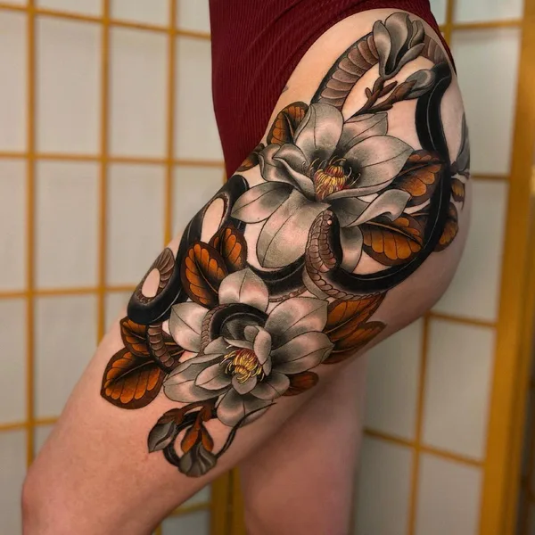 Neo Traditional tattoo by Екатерина Острова in Moscow