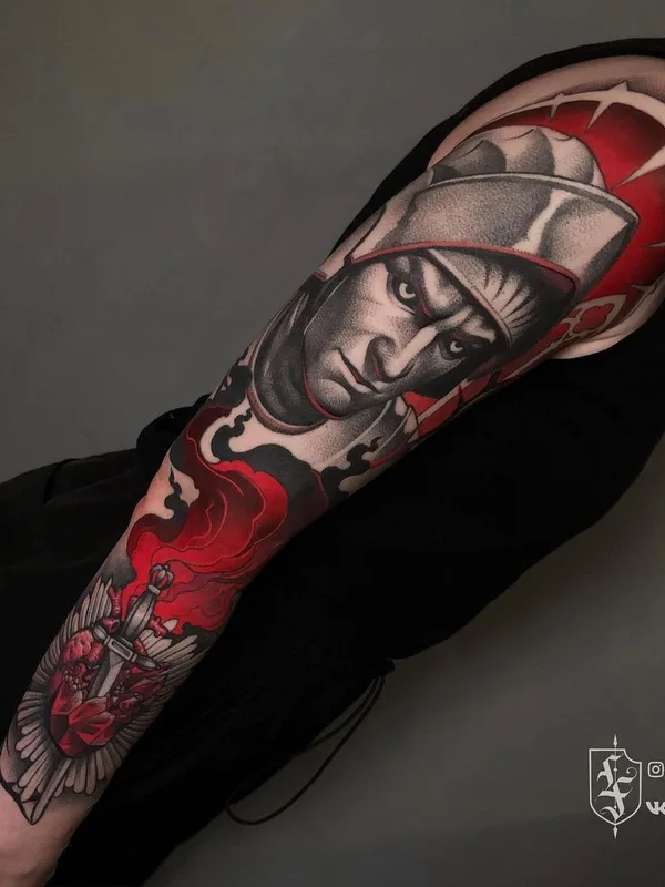 color realism 타투 부위 full sleeve #45085 | 타투이스트 Валерия Тимофеева