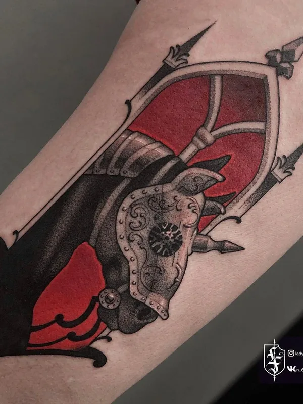 color blackwork 타투 부위 forearm #45088 | 타투이스트 Валерия Тимофеева