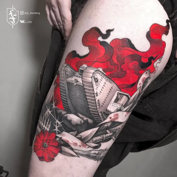whipshading tattoo by Валерия Тимофеева in Moscow