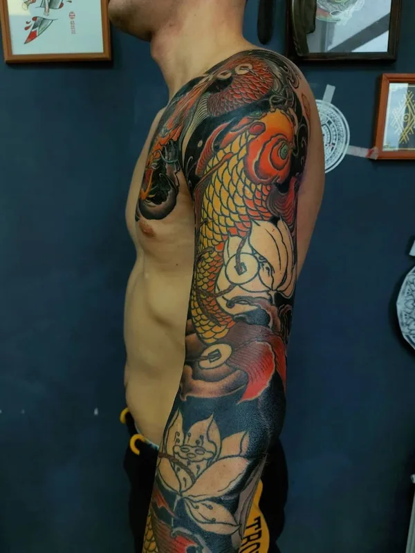 male color japanese 타투 부위 full sleeve #46647 | 타투이스트 Жаворонкова Ксения