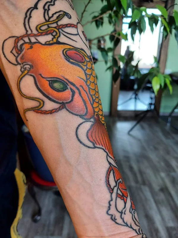 color japanese 타투 부위 forearm #46645 | 타투이스트 Жаворонкова Ксения