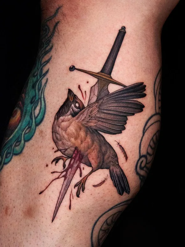 color realism татуировка на thigh #46670 | Тату мастер Swan Tattooer