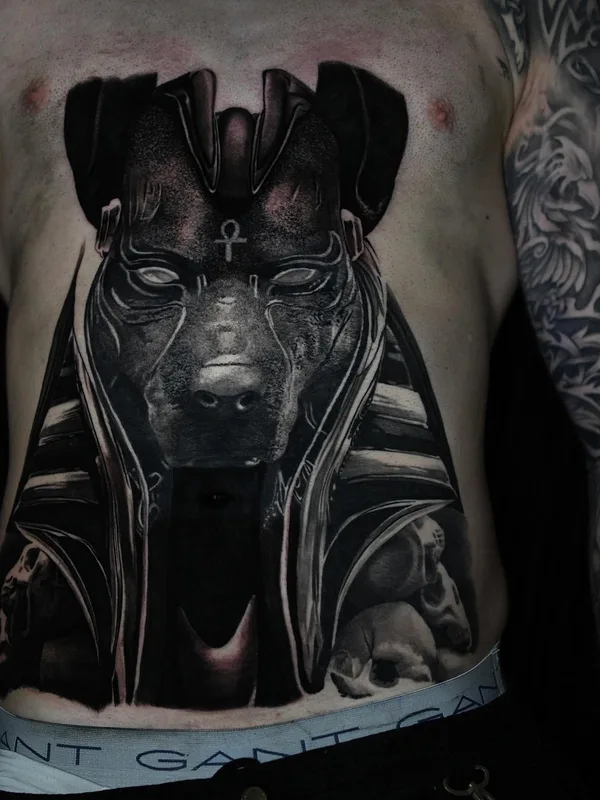 male black and grey realism 타투 부위 stomach #61400 | 타투이스트 Milan Smiljanic