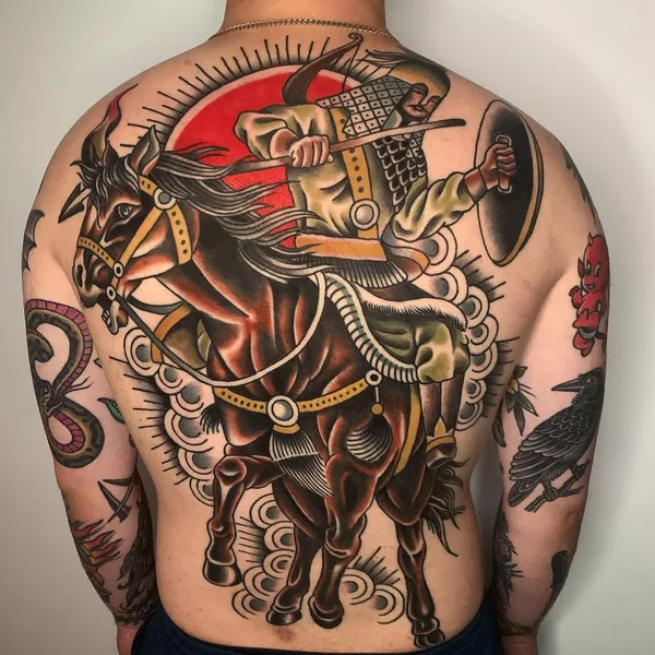 Олд Скул tattoo by Alexandr Kargapolov in Алматы