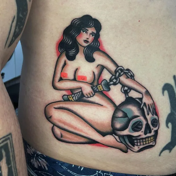 Олд Скул tattoo by Alexandr Kargapolov in Алматы