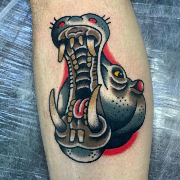 Олд Скул tattoo by Alexandr Kargapolov in Алматы