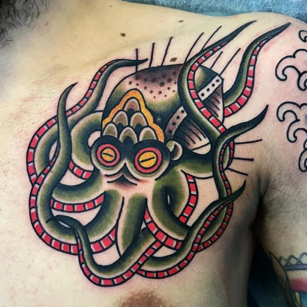Олд Скул tattoo by Alexandr Kargapolov in Алматы