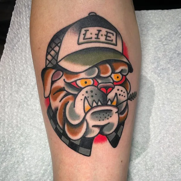 Олд Скул tattoo by Alexandr Kargapolov in Алматы