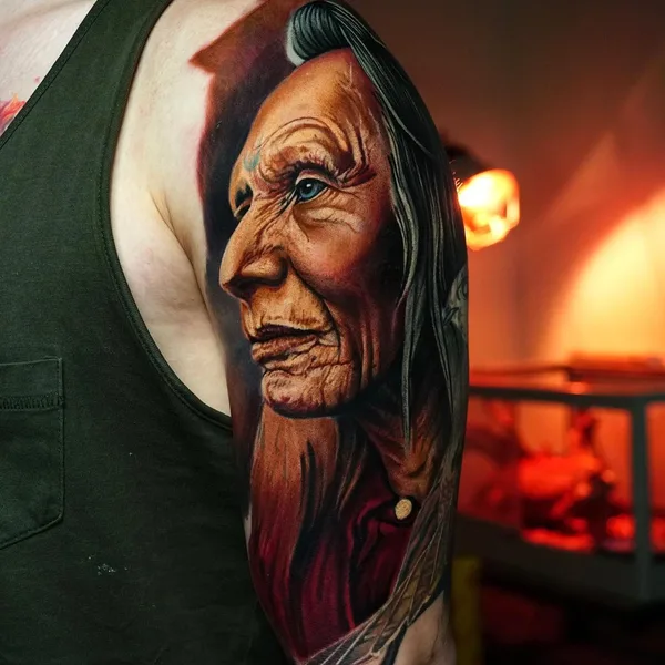 Реализм tattoo by Sergey Sizonenko in Алматы